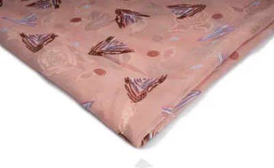 Produktbild von Bedruckter Chiffon, Muster 5, Schmutziges Rosa 50 x 150 cm