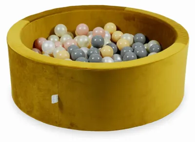 Immagine prodotto di Piscina di palline 200 pezzi 90x30 velluto oro: beige, oro rosa, oro chiaro, perla, grigio