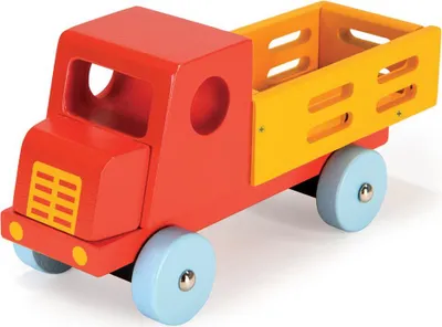 Produktbild von Mentari Holzspielzeug LKW rot - pädagogisch und langlebig
