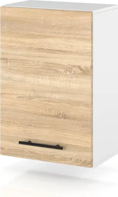 Zdjęcie produktu dla Szafka Kuchenna Wisząca Modułowa Drewniana Z Uchwytami 45Cm Spremium Sonoma