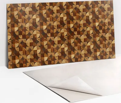 Obrázek produktu pro Ochranný Panel PVC - Samolepicí Vinylové Dlaždice na Stěnu - 100 x 50 - Odstíny hnědého dřeva