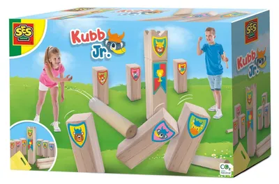 Produktbild von SES Creative 02297 Kubb Spiel Junior - Wikingerspiel aus Holz für Kinder, Kickspiel, 6 Jahr(e)