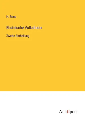 Produktbild von Ehstnische Volkslieder