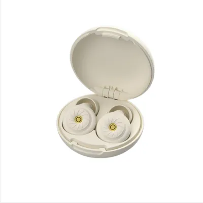 Imagen del producto de INF Tapones de silicona para reducción de ruido — Confort para dormir y viajar con estuche y puntas de repuesto Beige