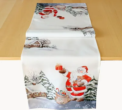 Produktbild von Tischwäsche mit Druckmotiv Weihnachtsmann 40 x 140 cm