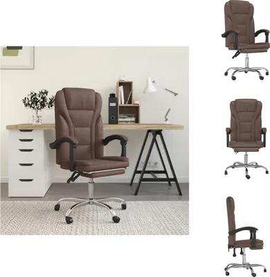 Produktbild von vidaXL Bürostuhl mit Liegefunktion Braun Kunstleder -  Bürostühle