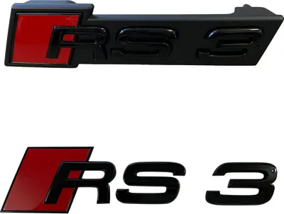 Immagine prodotto di Originale Audi Black Edition RS3 PAKET emblema griglia radiatore nero + posteriore 8P 8V