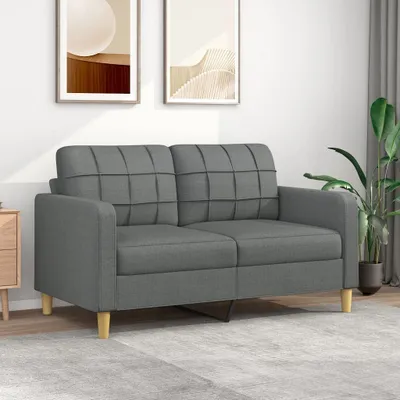 Zdjęcie produktu dla Maison Exclusive - Dwuosobowa sofa, ciemnoszary kolor, 140 cm, obita tkaniną