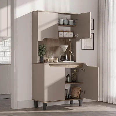 Produktbild von Roomart DEFNE Küchenschrank 90 cm breit, Beige-Eiche