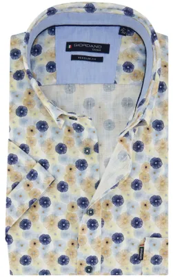 Produktbild von Giordano Hemd mit Knopfleiste blau bedruckt