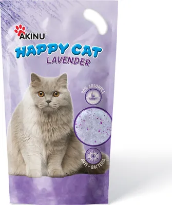 Produktbild von Akinu HAPPY CAT Kieselgel Lavendel Katzenstreu 7,2 l