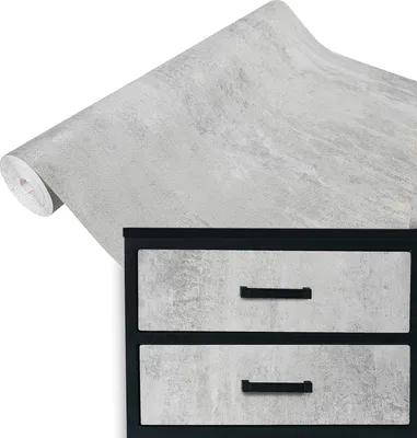 Produktbild von Klebefolie Möbel 67x100 cm - Beton Grau - Möbelfolie selbstklebend in Deko-Stil - Folie für Möbel zur schnellen Renovierung von Türen und Schränken - Möbelfolie dekorativ und pflegeleicht