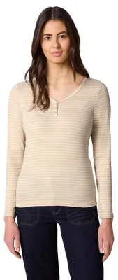 Produktbild von Street One Gestreiftes Shirt Baumwolle beige 36