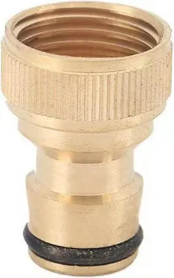 Produktbild von INF Wasserhahn Adapter Messing 1/2 Zoll Schlauchverbinder für Gartenbewässerung Gold