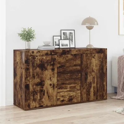 Zdjęcie produktu dla vidaXL Kredens Dąb wędzony 120 x 36 x 69 cm Materiał drewnopochodny