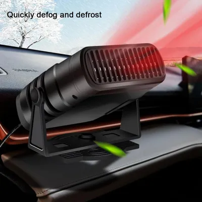 Image de Chauffe-voiture, pare-brise portable, chauffage et refroidissement rapide, dégivrage, désembuage, chauffe-hiver, rotation à 360°, pour camion, SUV