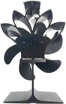 Produktbild von INF Ofenventilator, wärmebetriebener Ventilator, geräuscharm, 6 Flügel Schwarz