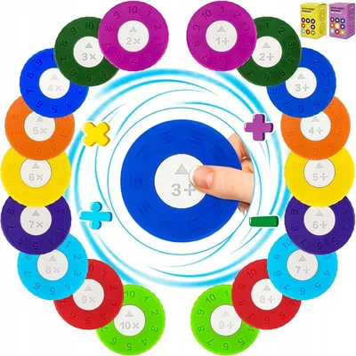 Obrázek produktu pro Fidget Spinner Mini Vzdělávací Antistresový s Čísly 9 ks