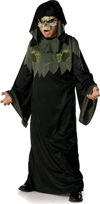Produktbild von Kinder Sensenmann Kostüm (Horror Robe) Rubies Gr.L / 134-146 (8-10Jahre)