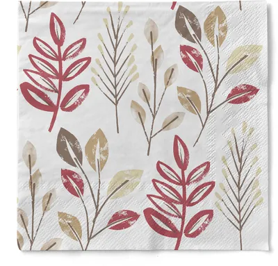 Produktbild von Tissue Serviette Cedrik in Bordeaux-Braun, 40 x 40 cm, 100 Stück - Mank - Herbst