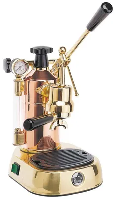 Zdjęcie produktu dla la Pavoni LPLPRG01EU, Ekspres do espresso, 1,6 l, 950 W, Czarny, Miedziany, Złoto