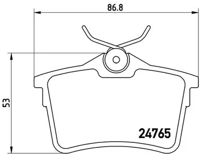 Produktbild von Brembo Bremsbelagsatz, Scheibenbremse Hinterachse P 61 084