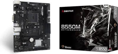 Zdjęcie produktu dla Biostar B550MHP, AMD, Socket AM4, AMD Ryzen 3000 Series, AMD Ryzen 4000 Series, AMD Ryzen 5000 Series, Socket AM4, DDR4-SDRAM, 64 GB