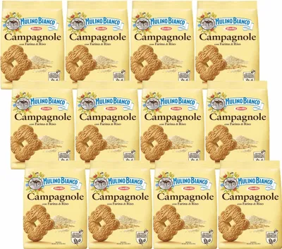Produktbild von MULINO BIANCO Campagnole Mürbeteigkekse mit Reismehl 700g (Campagnole, x12)