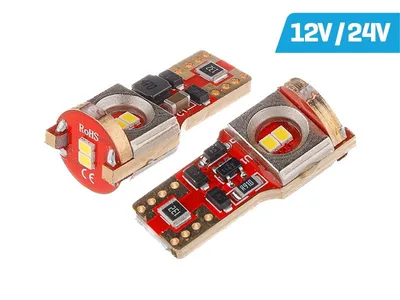 Produktbild von VISION W5W (T10) 12/24V Glühbirne 3x 3030 SMD LED, unpolar, CANBUS, weiß, 2 Stück.