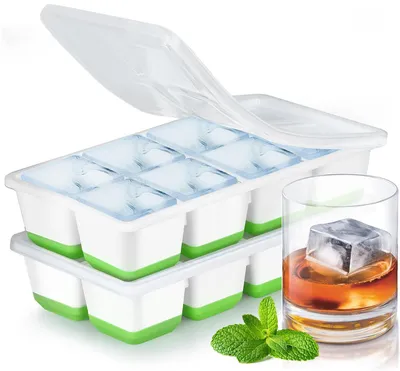 Produktbild von Silikon-Eiswürfelformen – XL-Format für 16 große Eiswürfel