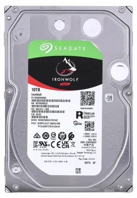 Produktbild von Seagate IronWolf ST10000VN000, 10 TB, 7200 RPM, 256 MB, 3.5", Serial ATA III
