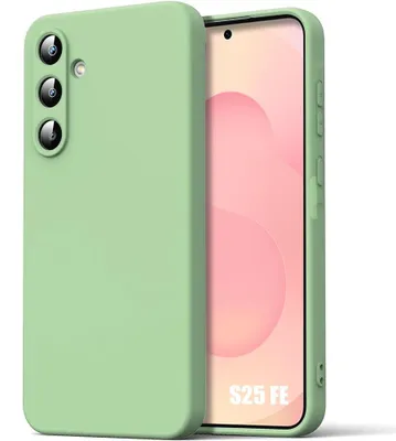 Image de Coque pour Samsung Galaxy S25 FE, Protection Silicone Souple Doux Anti-Rayures Antichoc - Vert