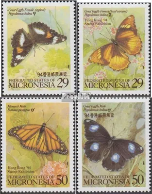 Produktbild von Briefmarken Mikronesien 1994 Mi 340-343 (kompl.Ausg.) postfrisch Schmetterlinge