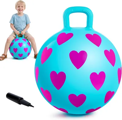 Productafbeelding van 15 inch space hopper anti-slip bal met handvat - Opblaasbare Springbal met Handpomp 40 cm Space Hoppers