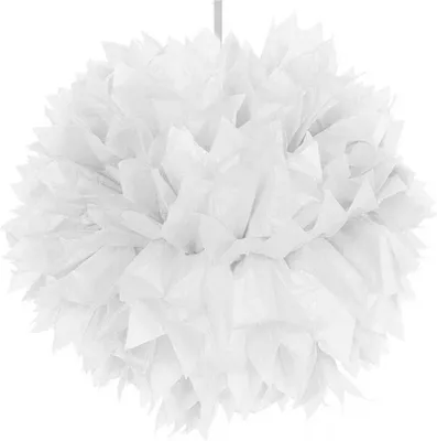 Produktbild von Pom Pom Weiß 30cm für Hochzeit, Taufe, Kommunion oder Geburtstagsparty