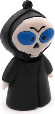 Produktbild von Onlineworld2013 Totenkopfmann schwarzes Gewand Zombi Halloween Funny USB Stick 128 GB USB 3.0