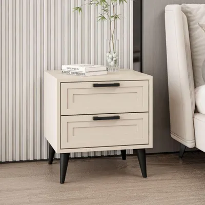 Immagine prodotto di Comodino Prime 2 cassetti colore cashmere 50x45x52H – Eleganza e funzionalità