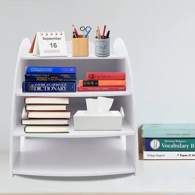 Image de Organiseur de bureau A4 Porte-lettres blanc Fournitures de bureau pour la maison, le bureau, l'école