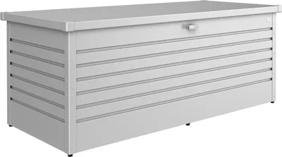 Produktbild von Biohort LeisureTime Box 180, Aufbewahrungsbox, Grau, Quarz-metallic, Rechteckig, Galvanisiertes Stahl, Einfarbig, Draußen