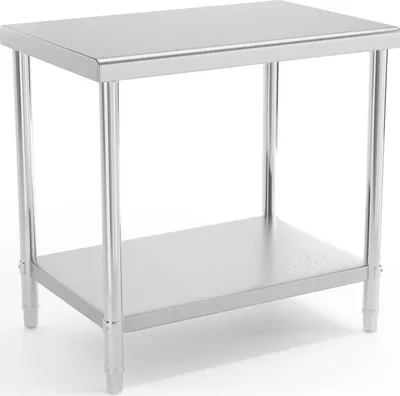 Produktbild von Royal Catering Edelstahl-Arbeitstisch - ECO - 90 x 60 cm - 210 kg -