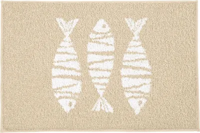 Zdjęcie produktu dla Dywanik kąpielowy Kleine Wolke FISH Sand beige 65 x 115 cm