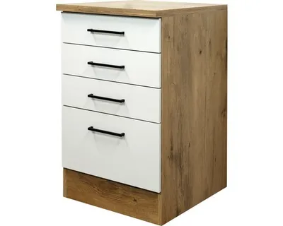 Obrázok produktu pre Kuchynská skrinka dolná sošuplíkmi Flex Well Vintea šírka 50 cm magnólie matná