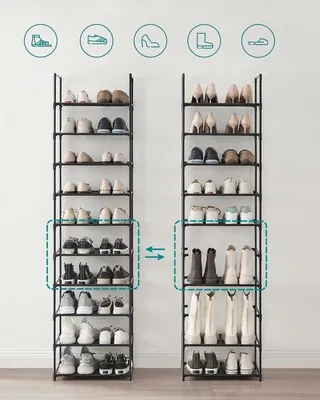 Produktbild von Famanu Schuhregal 10 Fächer - Grau