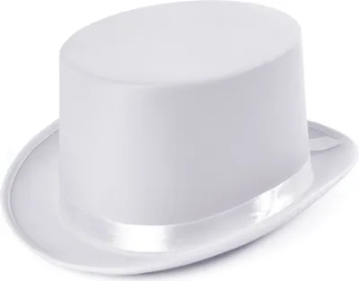 Produktbild von Bristol Novelty Uni Satin-Zylinder BN2035 (Einheitsgröße) (Weiß)