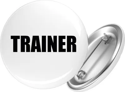 Produktbild von Huuraa Button Trainer Training 25mm rund mit Sicherheitsnadel Ansteckbutton Geschenkidee