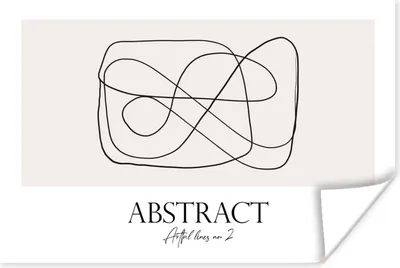 Produktbild von MuchoWow® Poster Kunst - Abstrakt - Linie 120x80 cm - Bilder