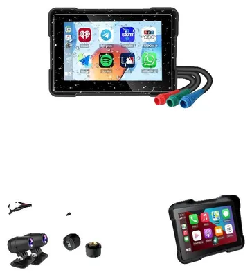 Obrázek produktu pro Motocyklová kamera, duální objektiv, vestavěné GPS, bez, Moto DVR s TPMS