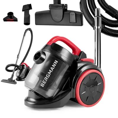 Zdjęcie produktu dla Odkurzacz cyklonowy bezworkowy BERGMANN BT002O 800W 3L filtr HEPA, regulacja mocy, max 3500W, wielozadaniowy