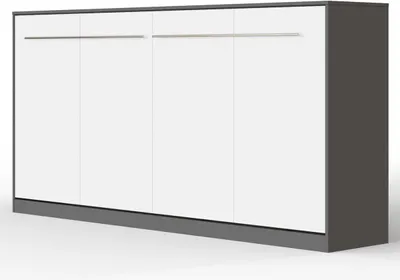 Produktbild von SMARTBett Schrankbett Standard Anthrazit/Weiss 90 Horizontal