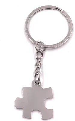 Obrázek produktu pro Onwomania klíčenka puzzle kus puzzle kovový přívěsek přívěsek